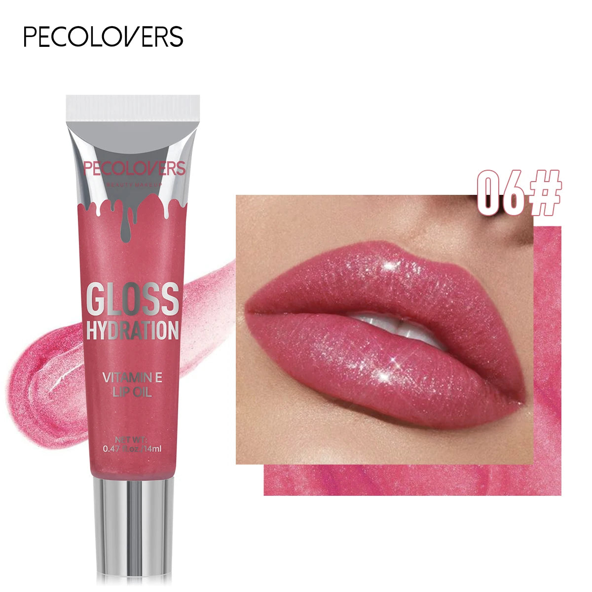 1 PC Shiny Water Lip Oil Lip Gloss Liquid Lipstick Jelly Tube Lip Glaze Moisturizing Shiny Intense Color Lips Beauty Makeup