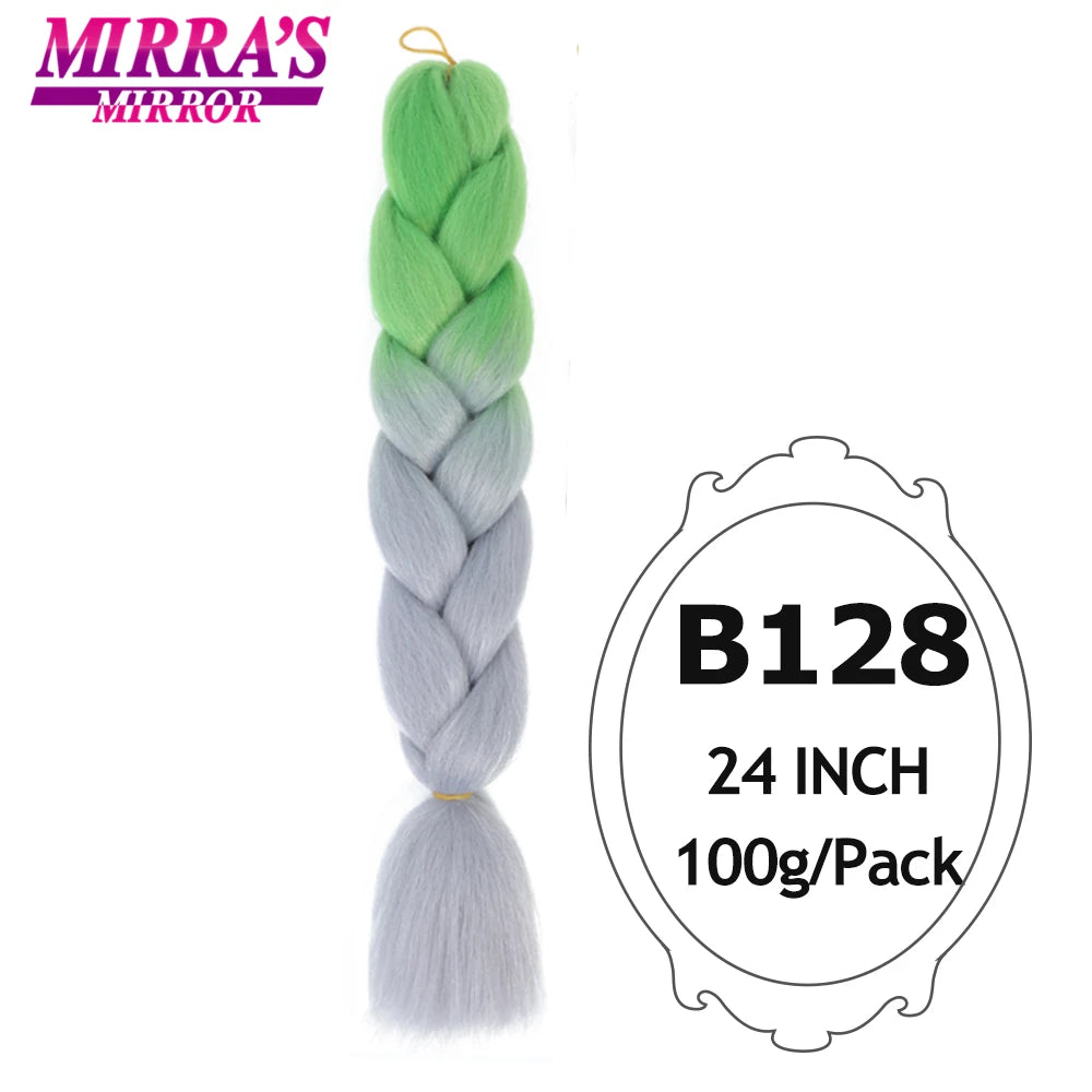 Colorful Jumbo Braiding Hair Extensions For Box Braids Synthetic Hair for Afro Braids Ombre Jumbo Braid Hair DIY Crochet Braid