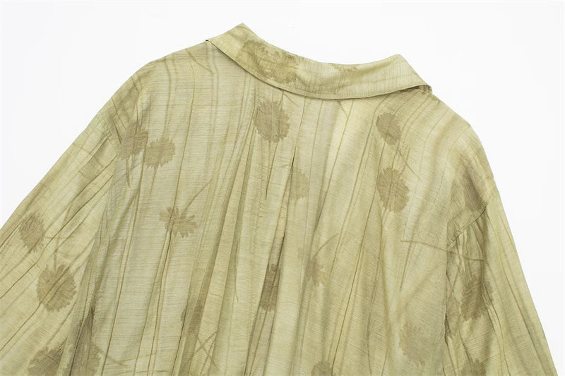 Women's Set 2024 New Fashion Spring Jacquard Loose Ladies Shirt Summer Women Pants Casual Chic Print Set for Women