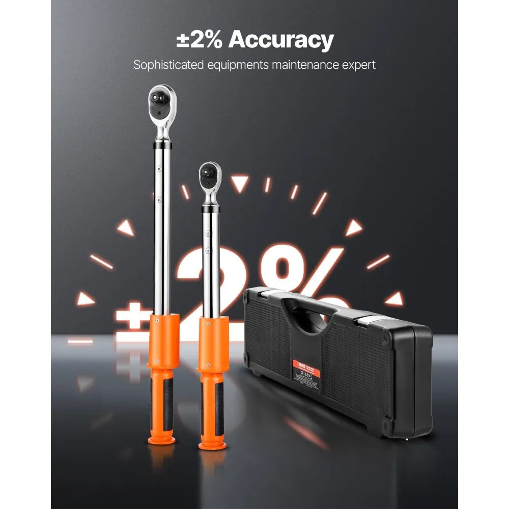 Digital Torque Wrench Set, 1/2" & 3/8" — ±2% Accuracy, LED, 5 Units, Cr-Mo Steel