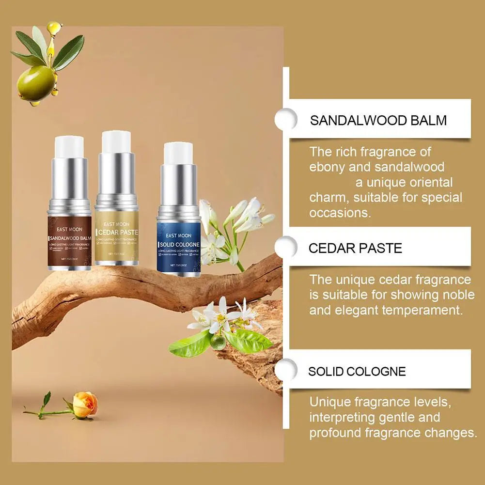7G NEW Men Sandalwood Balm Series Lasting Scent Keep Fresh Dating Flirting Improve Temptation Body Light Fragrance Solid Balm