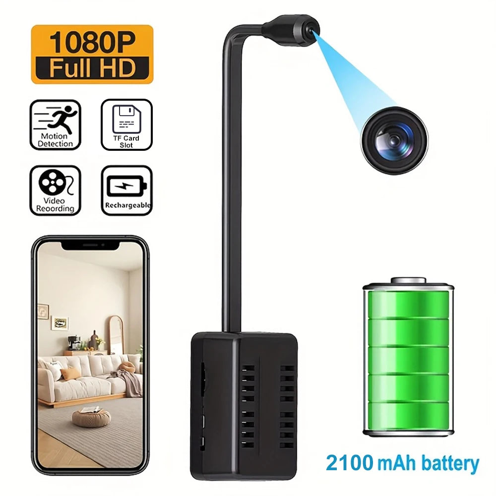 Mini Wifi HD 1080P Surveillance Camera with Adjustable Lens Remote Monitoring Home Security Wireless IP Camera Loop Record Cam