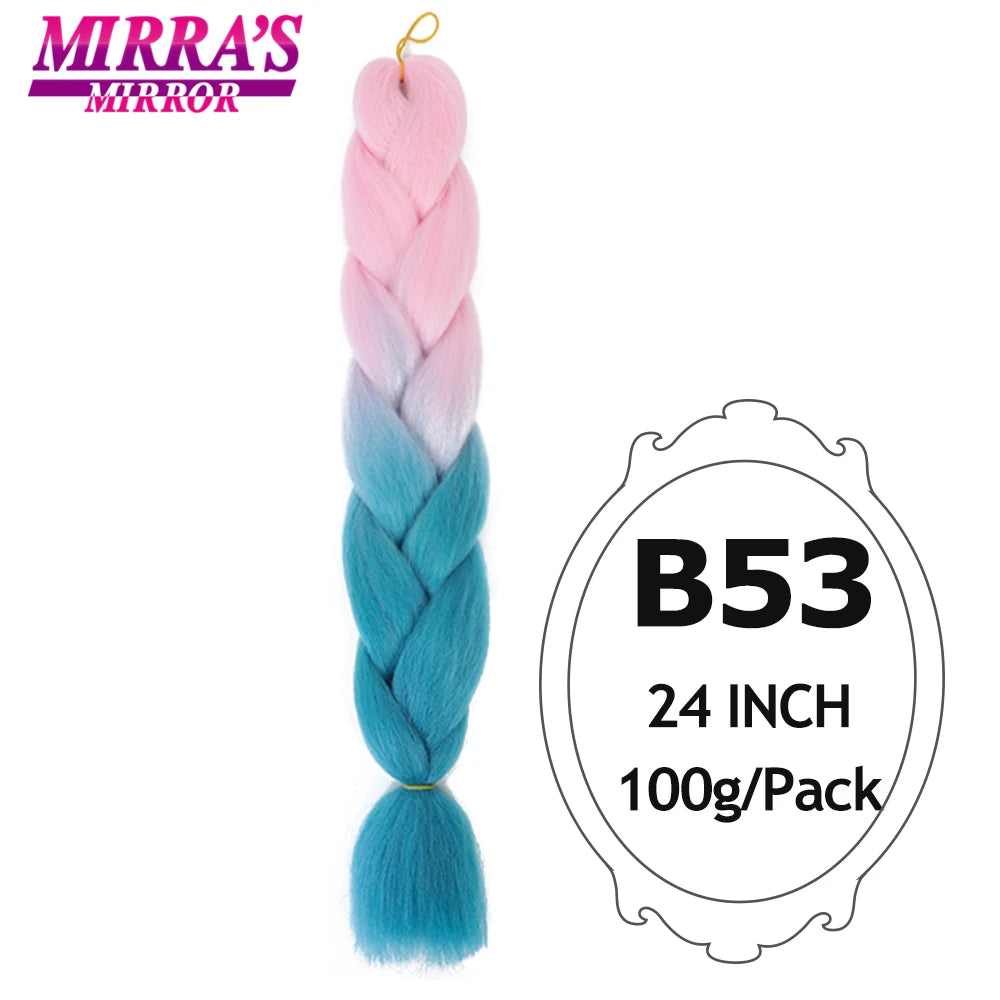 Colorful Jumbo Braiding Hair Extensions For Box Braids Synthetic Hair for Afro Braids Ombre Jumbo Braid Hair DIY Crochet Braid