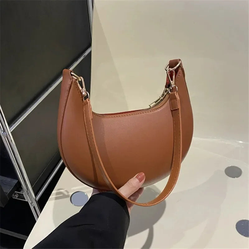 Women's Bag Shoulder Bags Women Moon-shaped Baseball NEW Fashion Luxury Women's Single Shoulder Bag