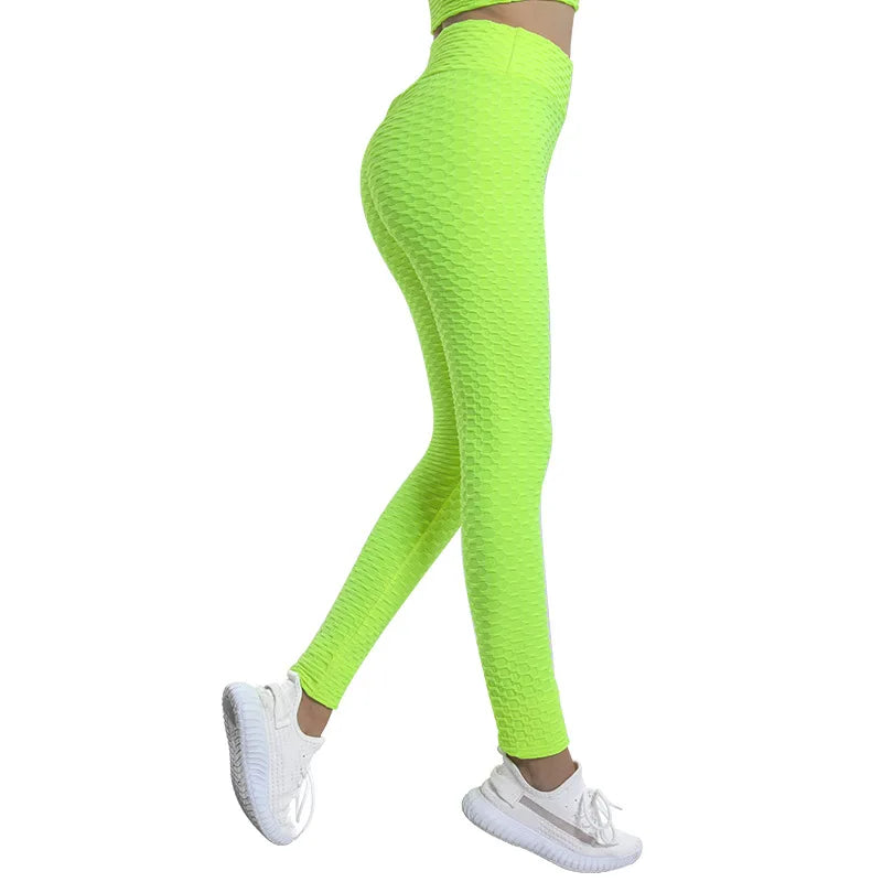 RWRK Jacquard Peach-Lift Leggings — Seamless High-Waist, Anti-Cellulite Yoga Pants