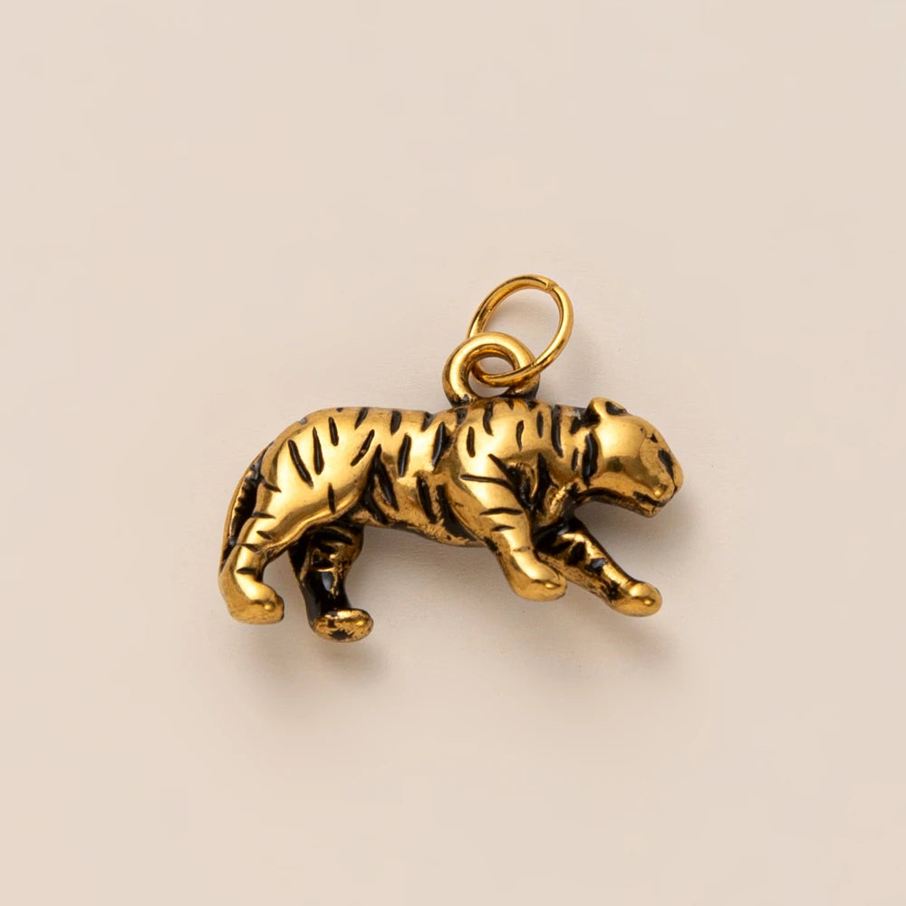 18K Gold-Plated Animal Series Charms | Stainless Steel DIY Pendants for Jewelry Making
