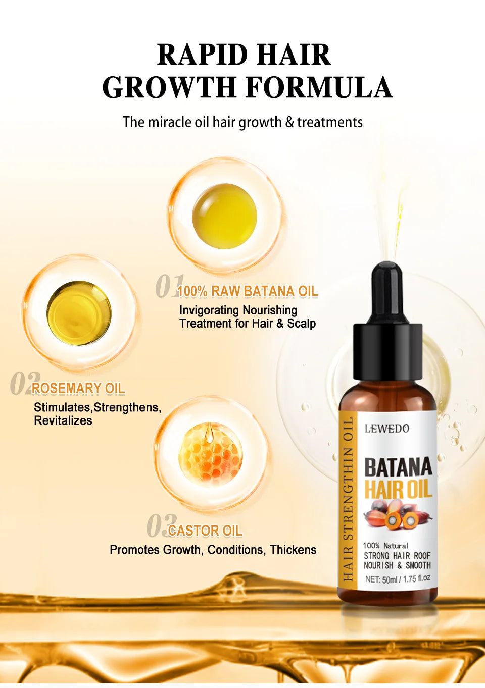100% Pure Batana Hair Care Oil – Scalp Nourish & Anti-Breakage (30ml)