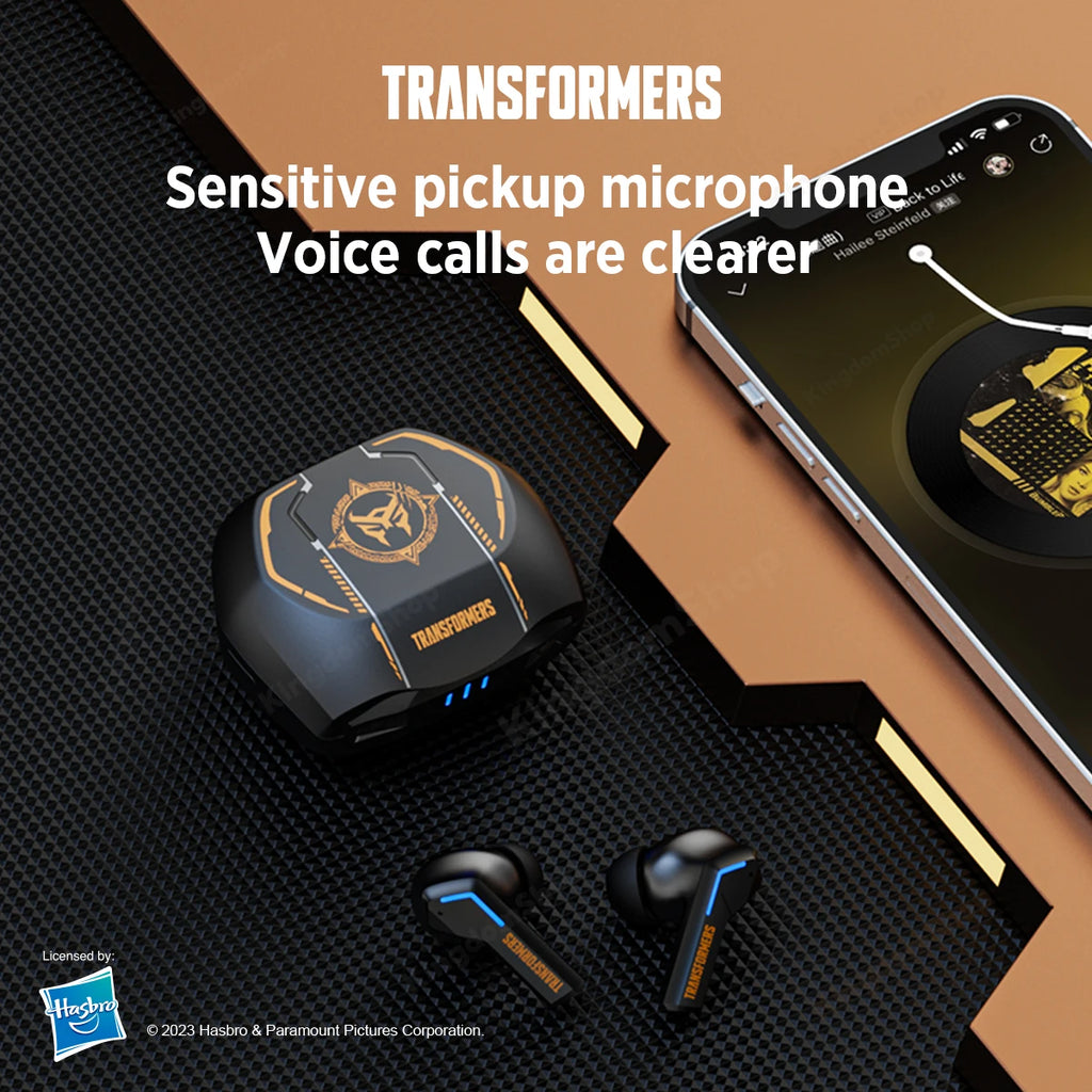 TRANSFORMERS TF-T06 TWS Earbuds — Bluetooth 5.3, Low-Latency, ENC Calls