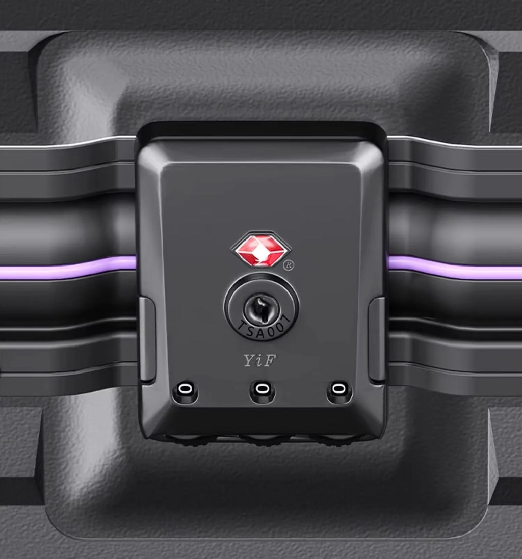 Aluminum Frame Wide Handlebar Rolling Luggage with Colorful Silent Spinner Wheels and TSA Lock Large Capacity Trolley Suitcase