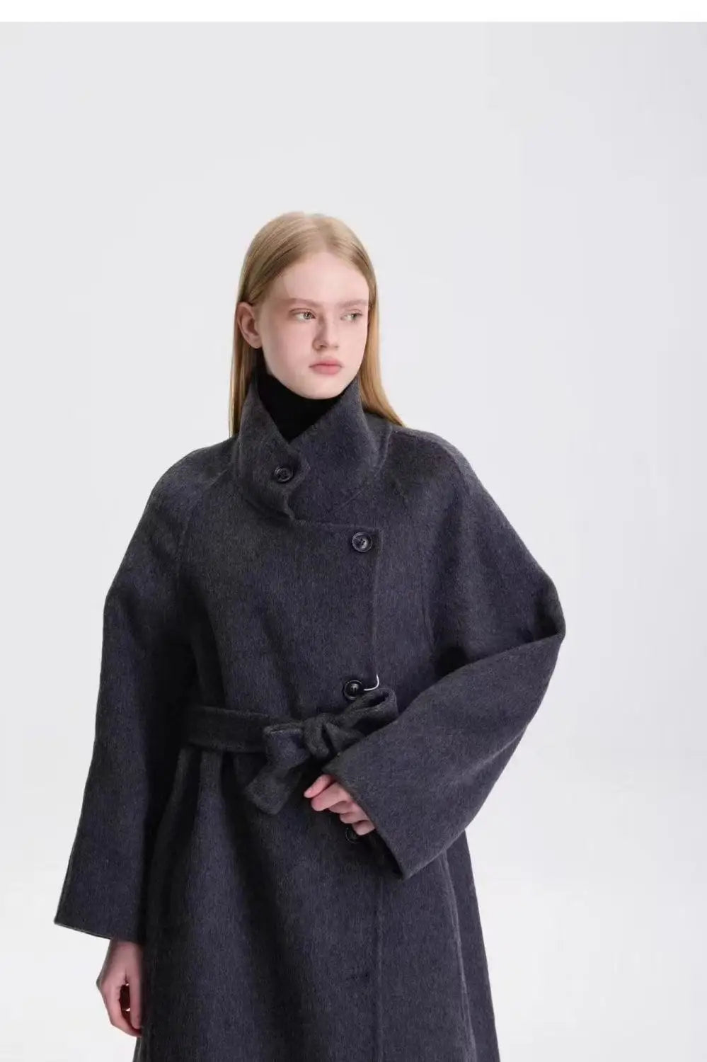 Deep Winter Stand Up Collar Woolen Coat For Women 2025 Winter New Style Woolen Coat Small, Unique, Super Good-Looking, Thick