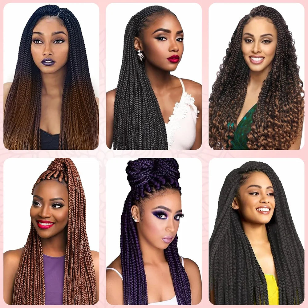 30inch Synthetic prestretched braiding hair - 4x braid all kanekalon flame retardant synthetic braid for box braids and twists