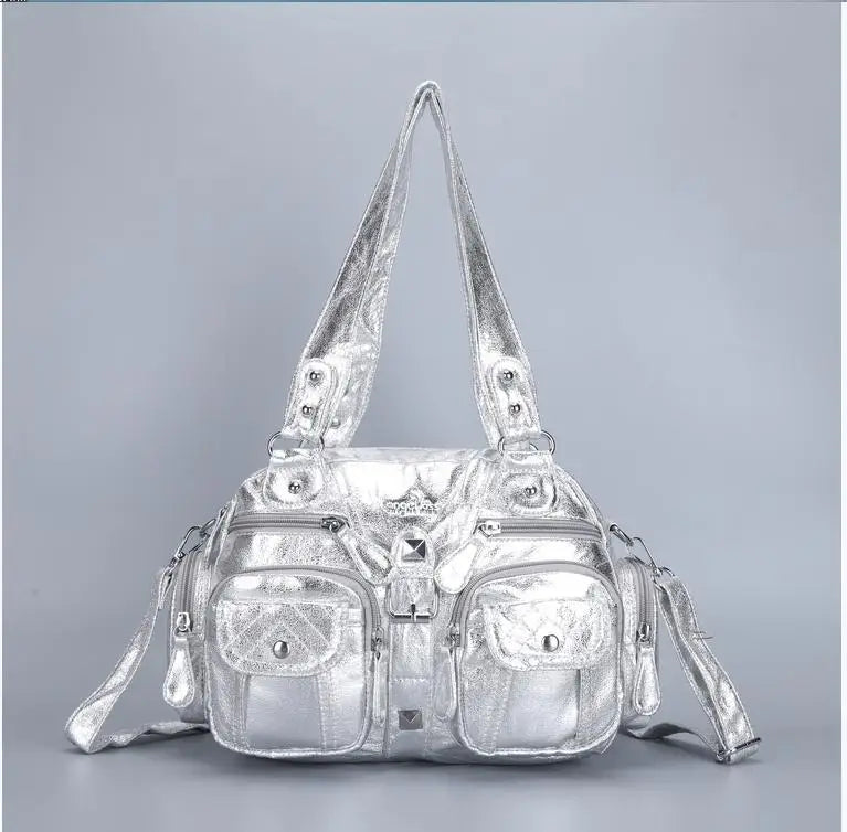 Angel kiss Women Handbags Satchel Top-handle Handbag PU Shoulder Bag Dumpling Pack Give Gifts Shoulder Bags Phone Money Pack