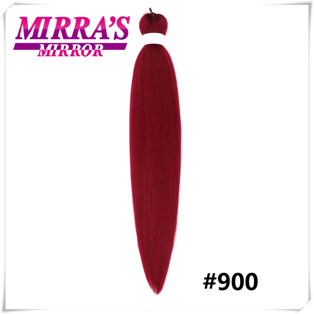 Braiding Hair Pre Stretched Soft Yaki Synthetic Crochet Hair Braid Extension Hot Water Setting Green Pink Orange Yellow Hair