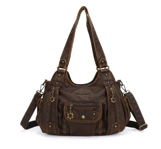 Women Handbags Satchel Top-handle Handbag Small PU Shoulder Bag 12.5”x4.4” Dumpling Pack Multi-pockets Shoulder Bags