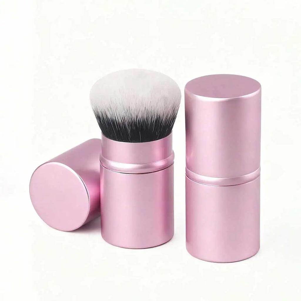 1pc Professional Face Retractable Makeup Brush,Blush Brush Foundation Brush Loose Powder Brush Synthetic Hair Ultra-Soft Doundat
