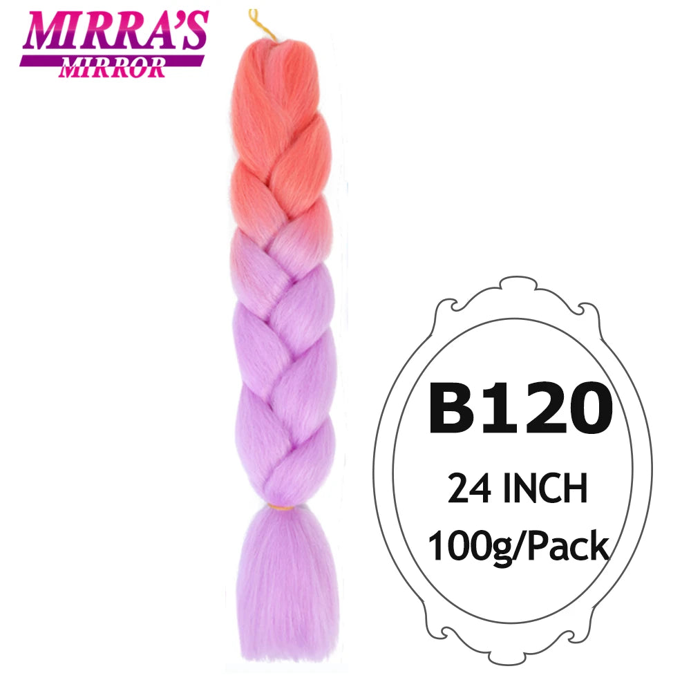 Colorful Jumbo Braiding Hair Extensions For Box Braids Synthetic Hair for Afro Braids Ombre Jumbo Braid Hair DIY Crochet Braid