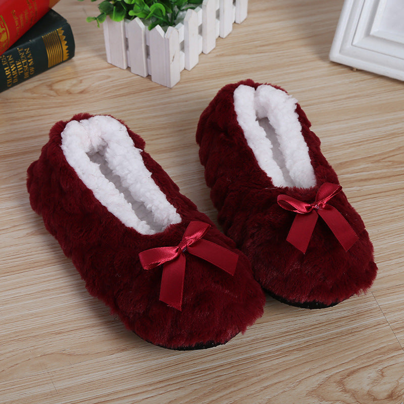 Winter Warm Slipper Womens Home Plush Soft Fluffy Cute Funny Indoor House Female Non Slip Ladies Floor Shoes Heart Love Grip