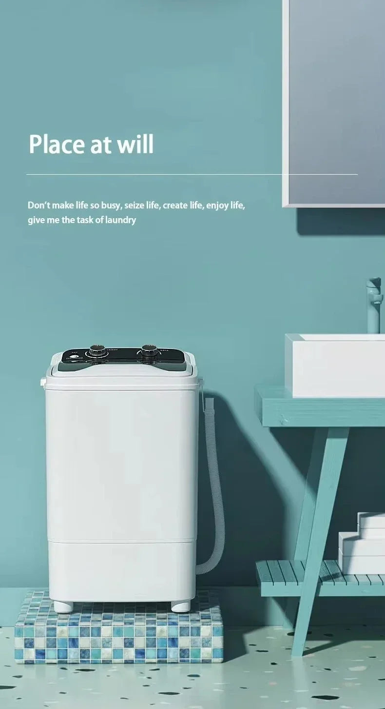 EU/UK/US 3 IN 1 Washing machine Semi-Auto household Small washing machine dormitory 7kg large capacity Washing & Shoe machine