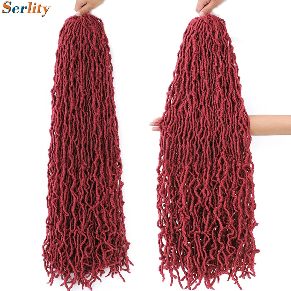 Serlity Faux Locs Extensions — 36"/24"/18" Soft Goddess Dreadlocks Crochet Hair