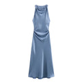Satin Long Dresses for Women 2026 Summer Slip Midi Dress Woman Sexy Evening Party Dress Sleeveless Female Elegant Dresses