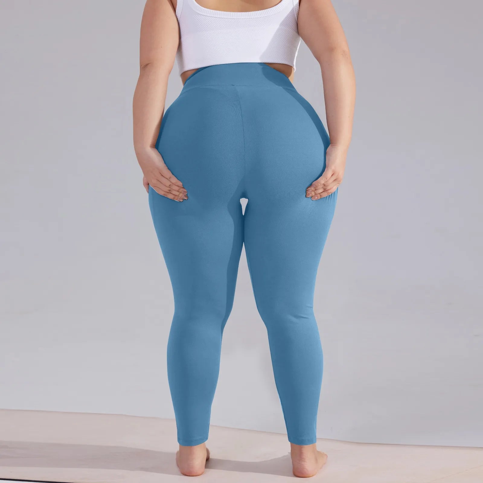 Plus Size Women’s High-Waisted Yoga Pants with Pockets – Hip Lift Athletic Leggings