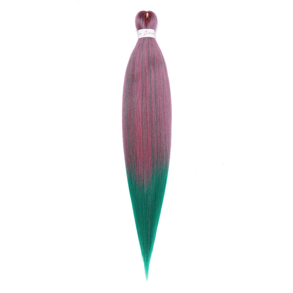 Pre-stretched Braids Hair Professional Itch Free Hot Water Setting Synthetic Fiber Ombre Yaki Texture Braid Hair Extensions