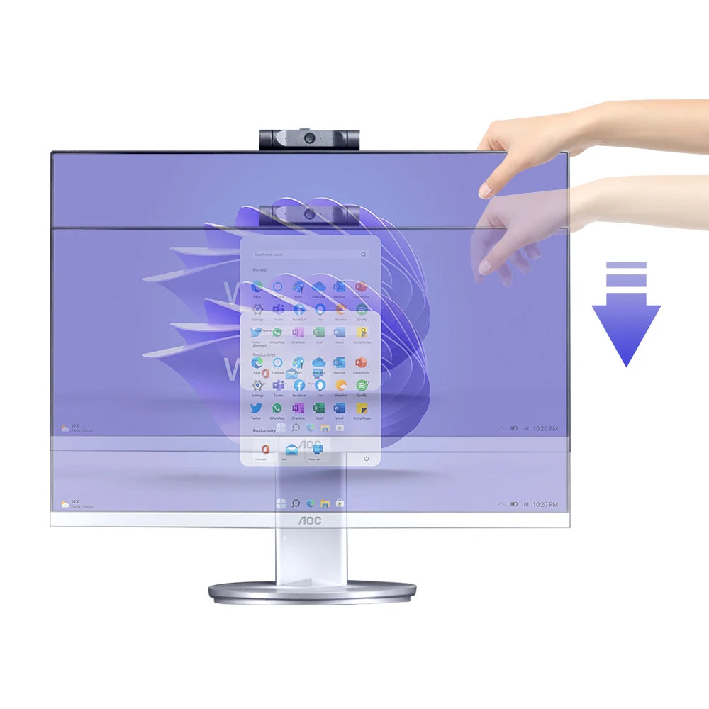 AOC 23.8″ All-in-One — Ryzen 5 5600G, 16GB RAM, 512GB SSD, Windows 11 Home, Wi-Fi, Adjustable Stand