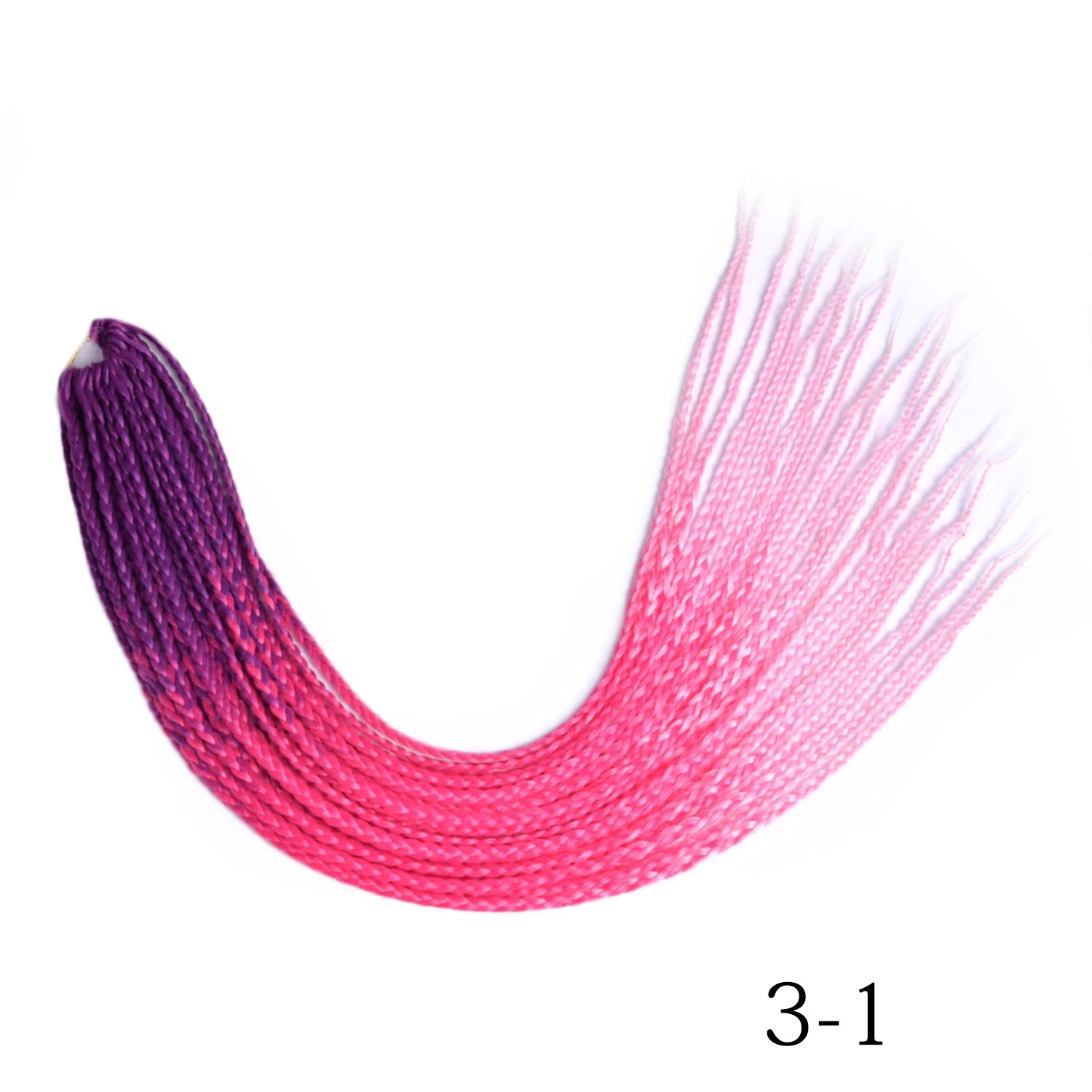 Synthetic Box Braids Hair Colored Crochet Hair Extensions Ombre Blue Gray Hook Braids Hairpiece For Women Cosplay Daily Use 24''