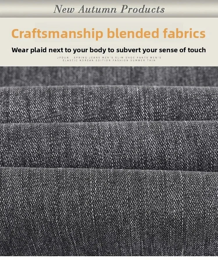 2025 New Winter Men Black Straight Stretch Denim Thick Velvet Pants Warm Jeans Casual Fleece Line Trousers Male Plus Size