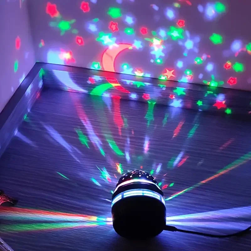 USB Rotating Starry Sky Projector Night Light (Moon & Stars)