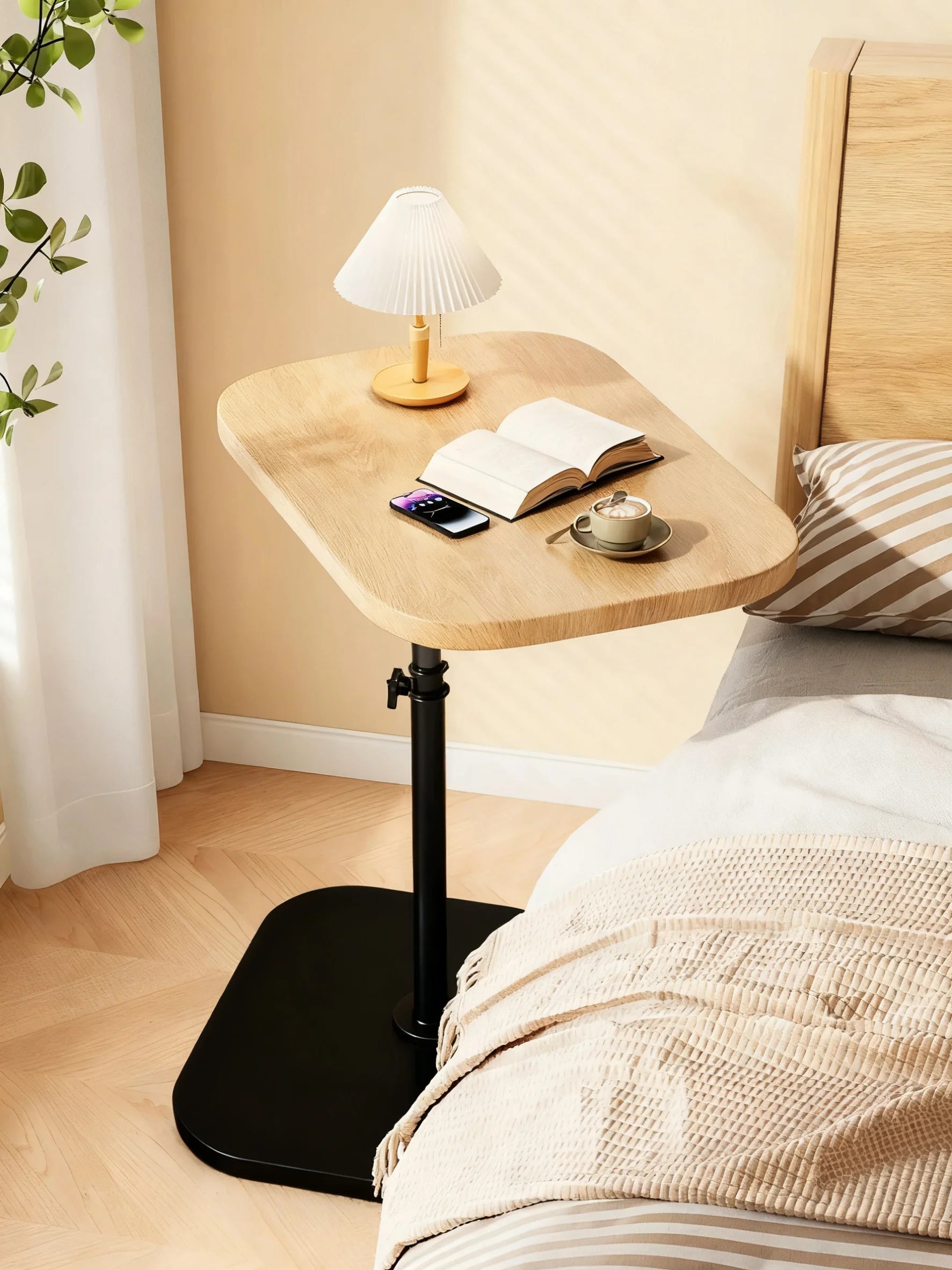 Portable Adjustable Folding Side Table/Laptop Desk, for Home Office, Coffee Table, Bedside Sofa, Office Reception Area, Mother's