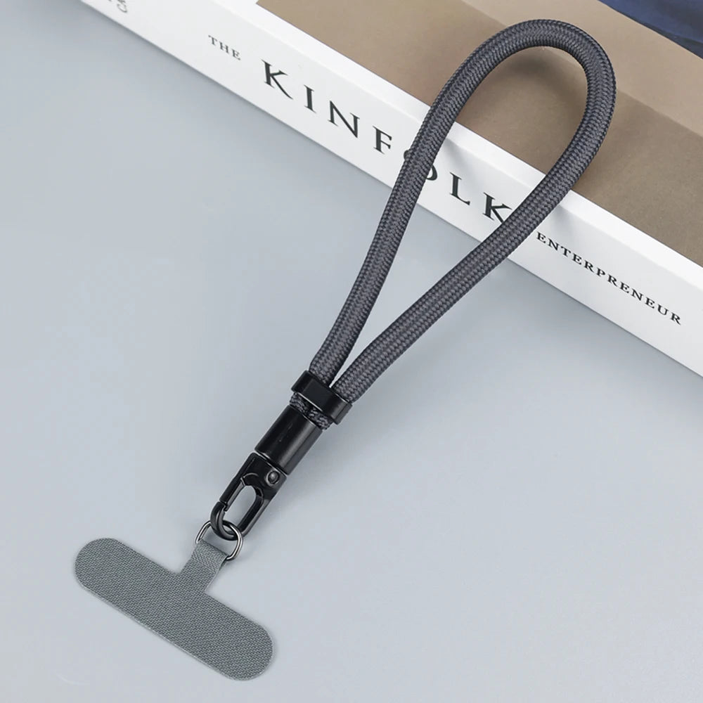 Universal Adjustable Mobile Phone Lanyard Short Wrist Strap with Self-locking Anti-drop Design Durable Polyester Phone Strap