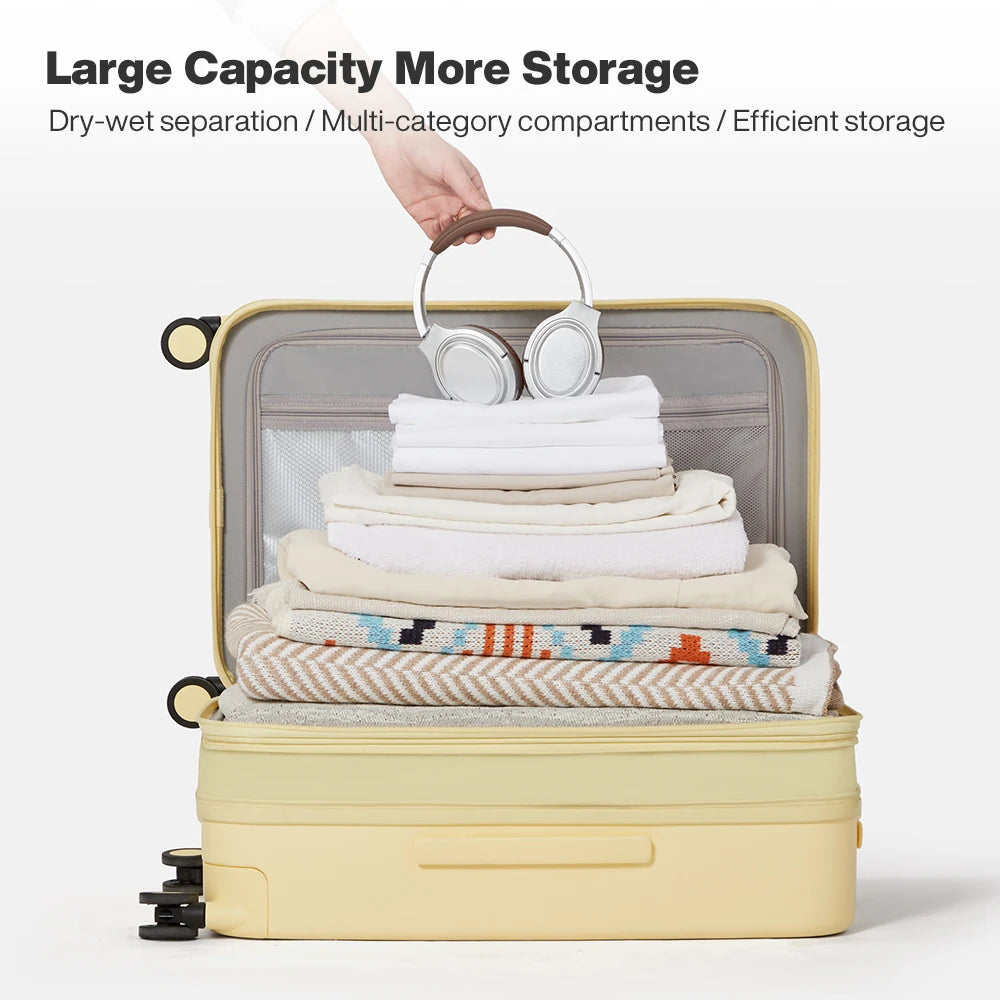 Mixi New Design Puristic Expandable Travel Luggage TSA Lock Lightweight Large Capacity PC Suitcases Spinner Wheels 20 24 26Inch