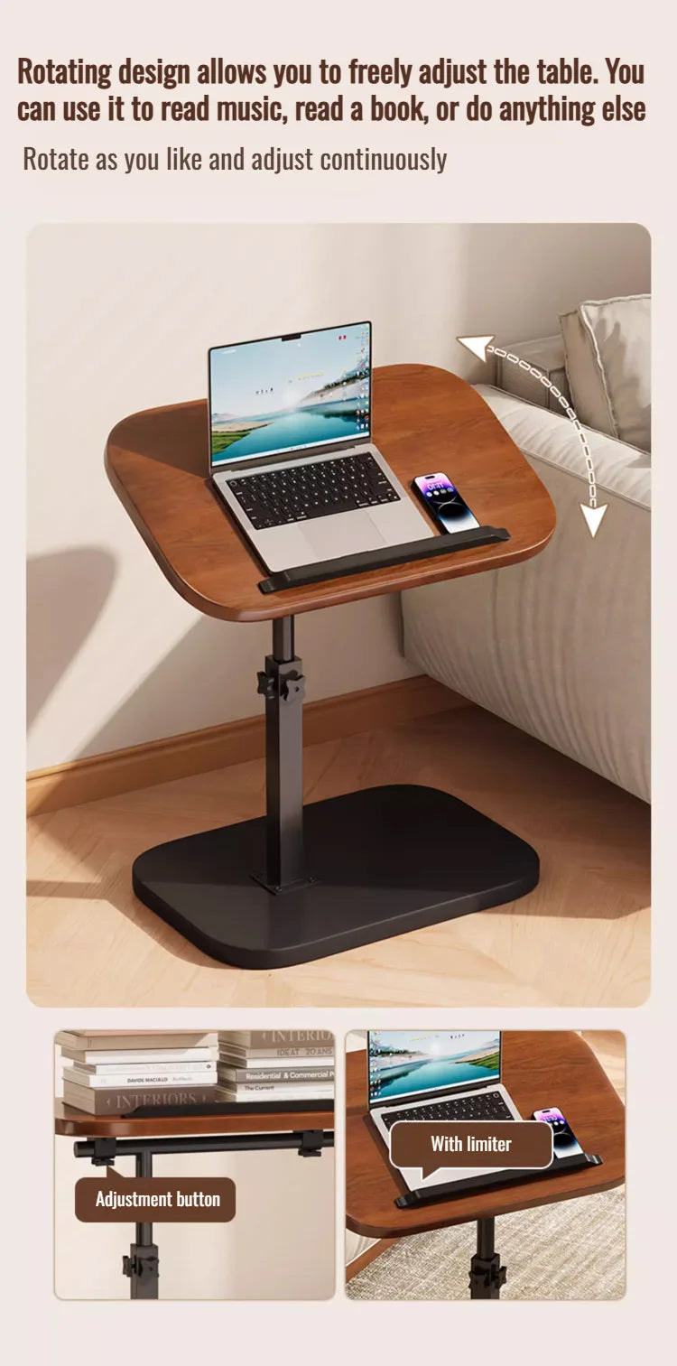 Liftable coffee table living room sofa side table rotating foldable desktop home bedside storage adjustable height shelf