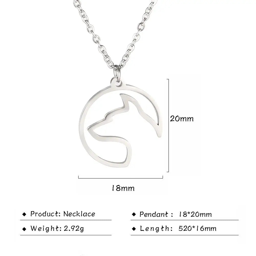 Cute Dog Paw Pendant Necklace | Stainless Steel Animal Footprint Chain for Women & Girls
