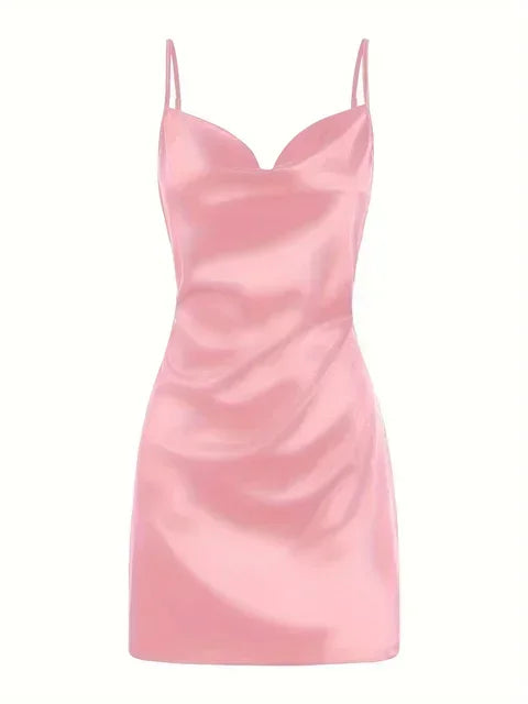 2024 Lady va va voom Satin hip suspender dress women's dress