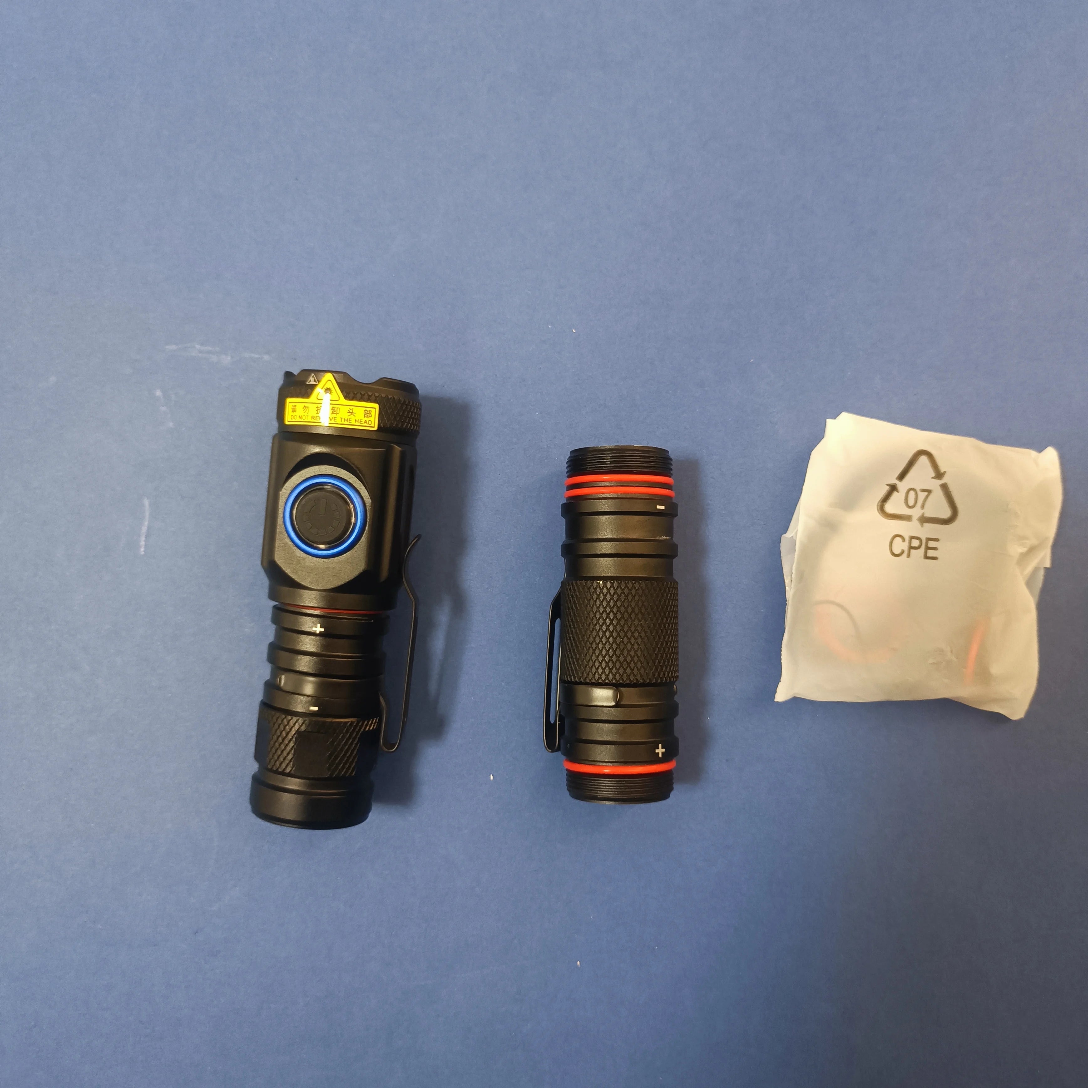 [Clearance Sale] USB Rechargeable Strong Power Flashlight Outdoor Waterproof Tactical Lantern Rotatable Lamp Emergency Light