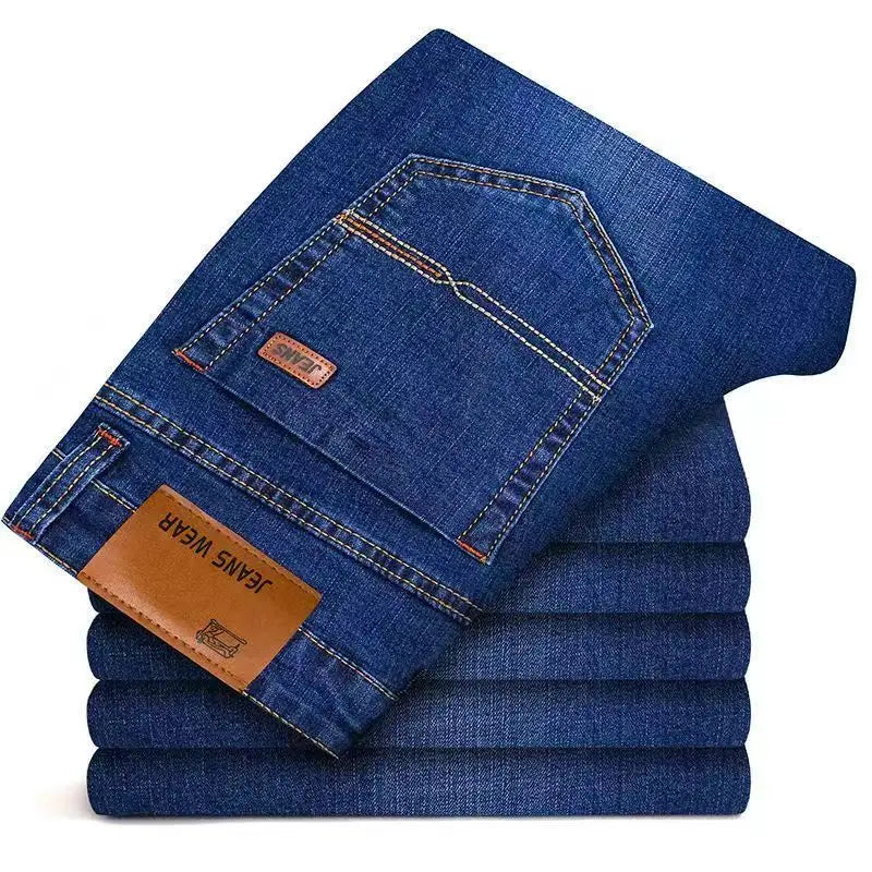 2025 Men's Jeans Casual Stretch Classic Blue Black Denim Pants Men's Texture Jeans Versatile Item Interprets Denim Fashion offic