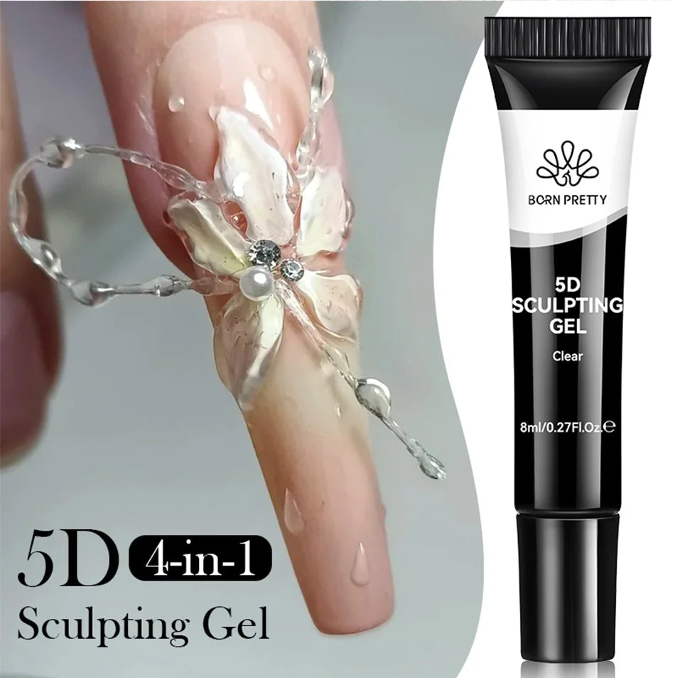 BORN PRETTY 5D Sculpting Nail Gel (8ml) – Emboss & Carve 3D Designs