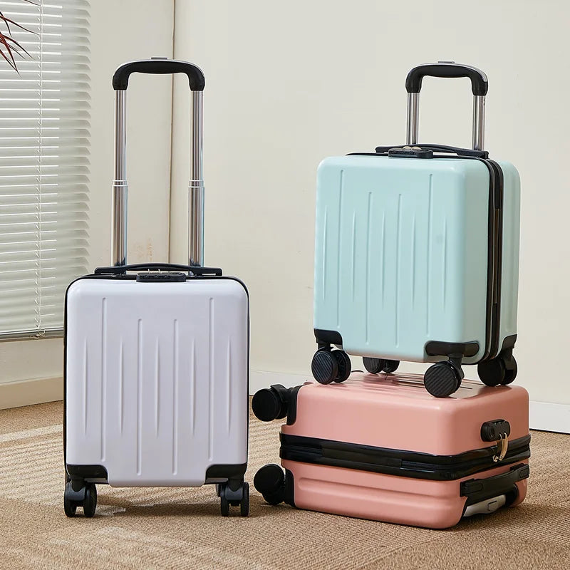 14-Inch Luggage Fashion Trolley Suitcase Spinner Wholesale Petite Valise Travel Small Suitcase ABS Carry-On Mini Boarding Case