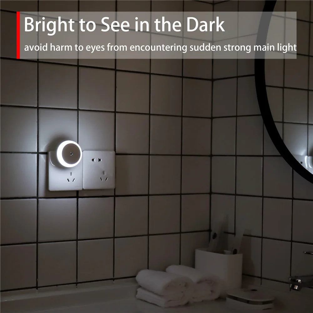 RXSFY Dusk-to-Dawn Plug-In LED Night Light (Auto-Dim)