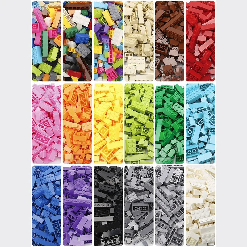 125/250g DIY Building Blocks Bulk Lot Pack Sorte Thick Bricks Block Plate Toys Small Particles Bulk Fit Legoeds Gift for Kids