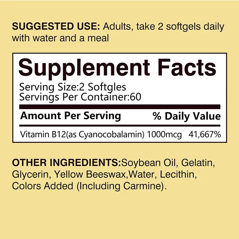 Vitamin B12 Capsules — Energy & Nerve Support