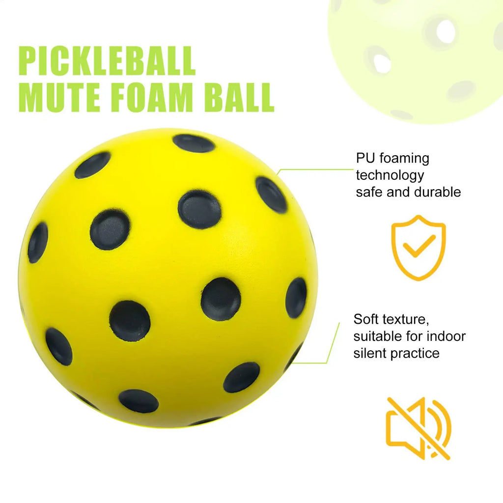 Foam Pickleball Practice Balls — Quiet, Safe & Durable (PU Foam, 2.9")