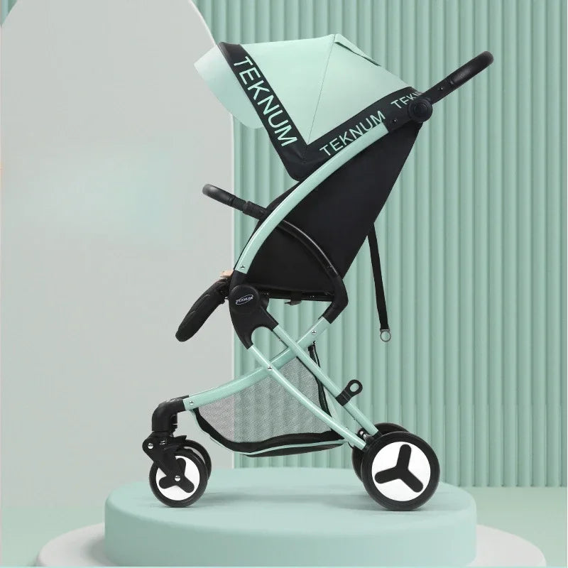 Portable Luxury Baby Stroller Two-in-one Baby Stroller,Lightweight and Foldable High-view Baby Stroller  Adjustable Armrests