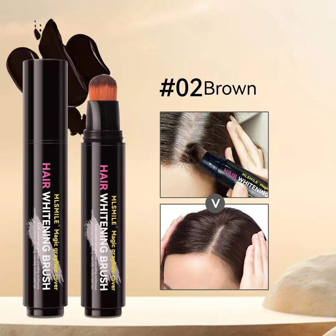 Hair Dye Pen Hair Root Touch Up Black Brown Hair Color Stick Disposable Hair Dye Cream Brush Easy To Carry Magic Stick
