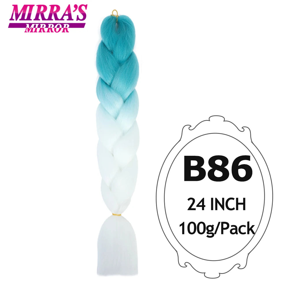 Colorful Jumbo Braiding Hair Extensions For Box Braids Synthetic Hair for Afro Braids Ombre Jumbo Braid Hair DIY Crochet Braid