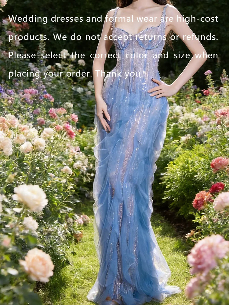 Elegant Illusion Sweetheart Sleeveless Beads Ruffles Formal Evening Dresses Celebrity Dress Customzied