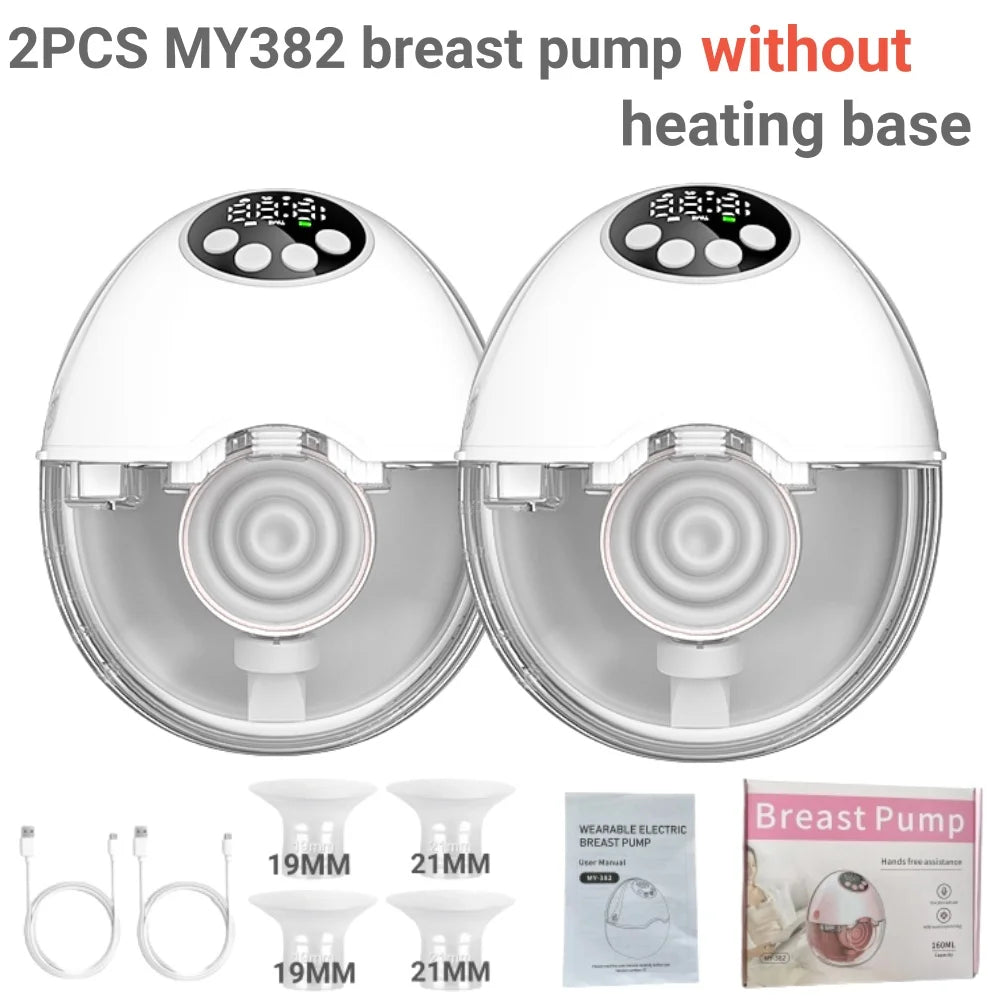 MGYR MY382 Wearable Electric Breast Pump — Hands-Free, BPA-Free, Optional Heating & UV Lid