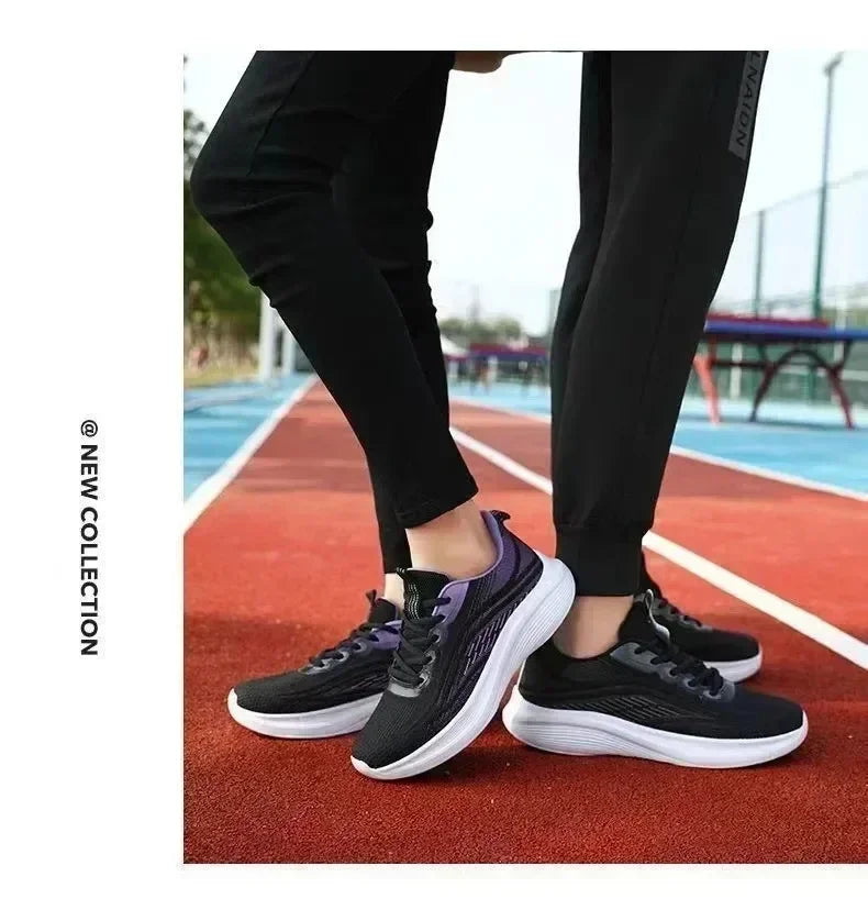 2025 Women’s Casual Mesh Running Shoes — Anti-Slip, Breathable, Elastic Slip-On | Summer Fashion & Couple Style